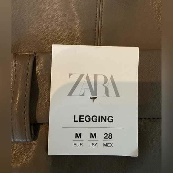 Zara Faux Leather Skinny Legging New - Picture 9 of 9